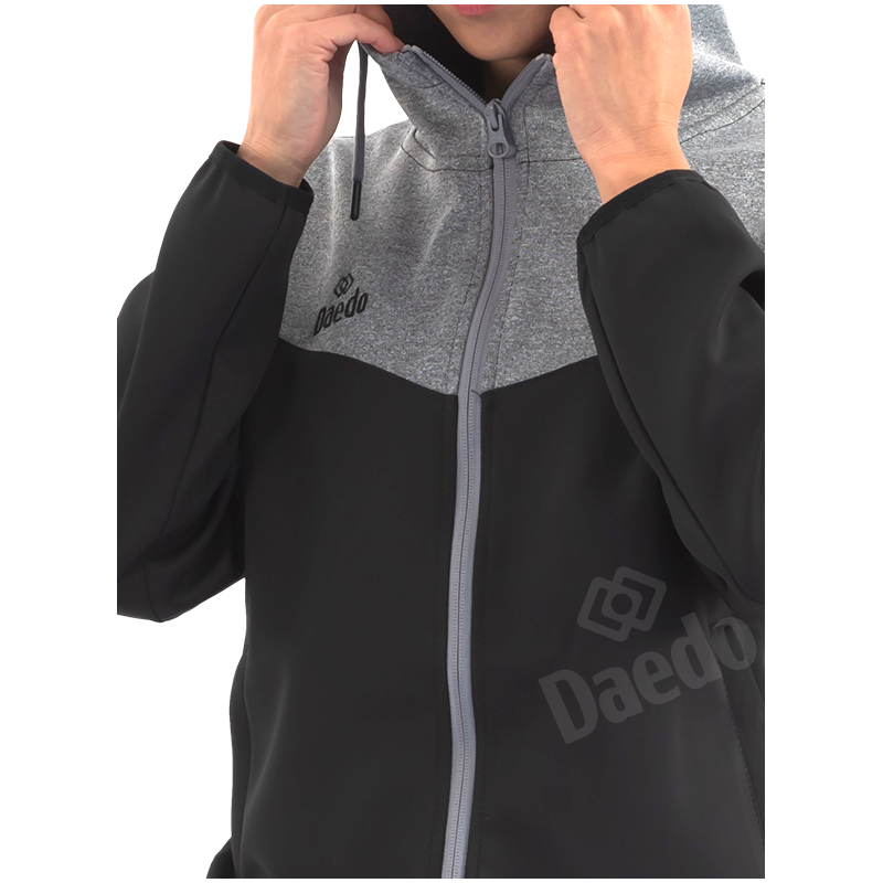 Survêtement avec Capuche Gris / Noir – 100 % Polyester, Tailles 12 à XXXL | Lesartsmartiaux.fr