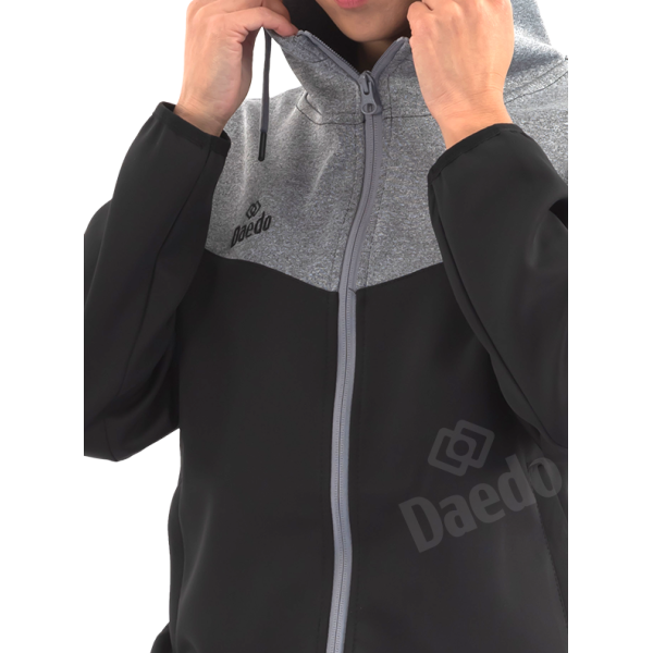 Survêtement avec Capuche Gris / Noir – 100 % Polyester, Tailles 12 à XXXL | Lesartsmartiaux.fr