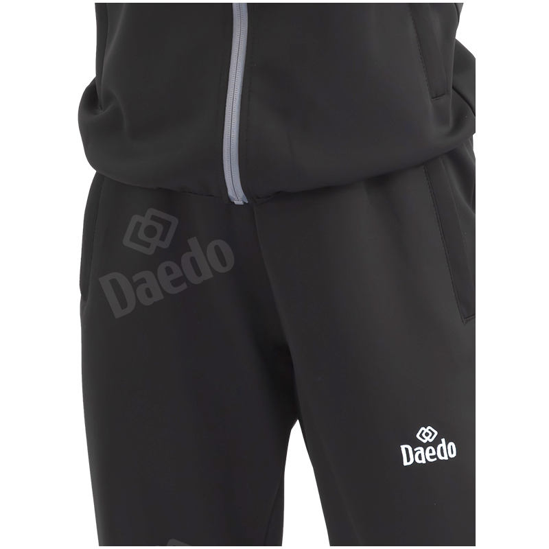 Survêtement avec Capuche Gris / Noir – 100 % Polyester, Tailles 12 à XXXL | Lesartsmartiaux.fr