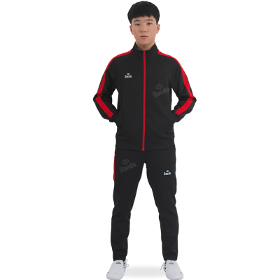 Survêtement Coupe Ajustée – Polyester 100%, Noir et Rouge, Tailles 10-XXXL | Artsmartiaux.fr
