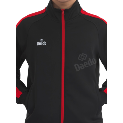Survêtement Coupe Ajustée – Polyester 100%, Noir et Rouge, Tailles 10-XXXL | Artsmartiaux.fr