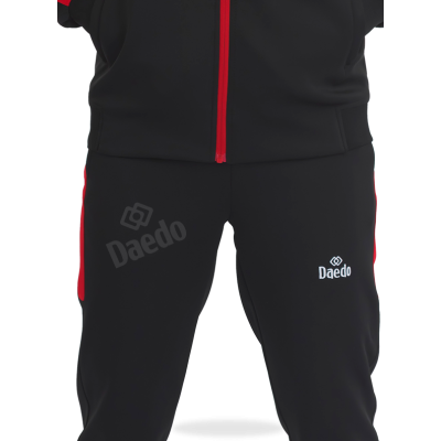 Survêtement Coupe Ajustée – Polyester 100%, Noir et Rouge, Tailles 10-XXXL | Artsmartiaux.fr