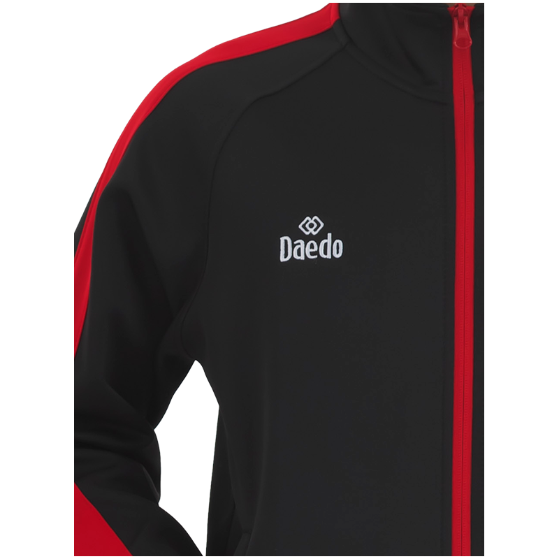 Survêtement Coupe Ajustée – Polyester 100%, Noir et Rouge, Tailles 10-XXXL | Artsmartiaux.fr