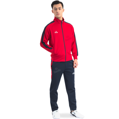 Survêtement Coupe Ajustée Rouge et Bleu – Polyester 100%, Tailles 10-XXXL | Artsmartiaux.fr