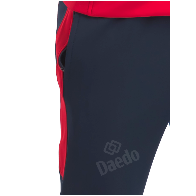 Survêtement Coupe Ajustée Rouge et Bleu – Polyester 100%, Tailles 10-XXXL | Artsmartiaux.fr