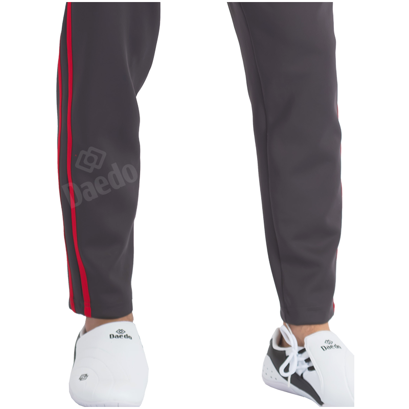 Survêtement Coupe Ajustée Blanc, Gris et Rouge – Polyester 100%, Tailles 10-XXXL | Artsmartiaux.fr