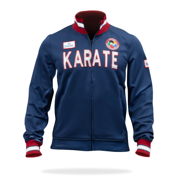 Veste Slim Karaté WKF – 90% Polyester, 10% Élasthanne, Tailles XXS-XXXL | Artsmartiaux.fr