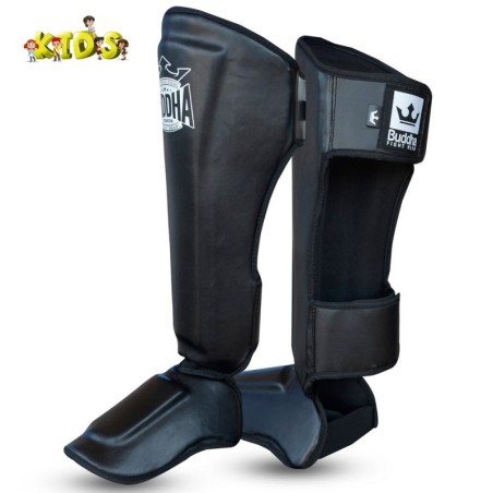 Protège-tibias pour enfants Muay Thai MMA Kick Boxing Epic Noir