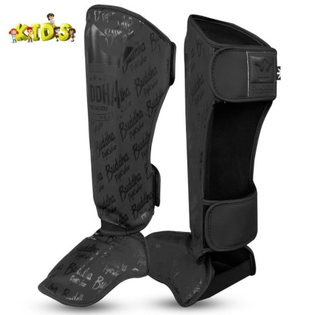 Protège-tibias Muay Thai MMA Kick Boxing Epic Kids Matte Black