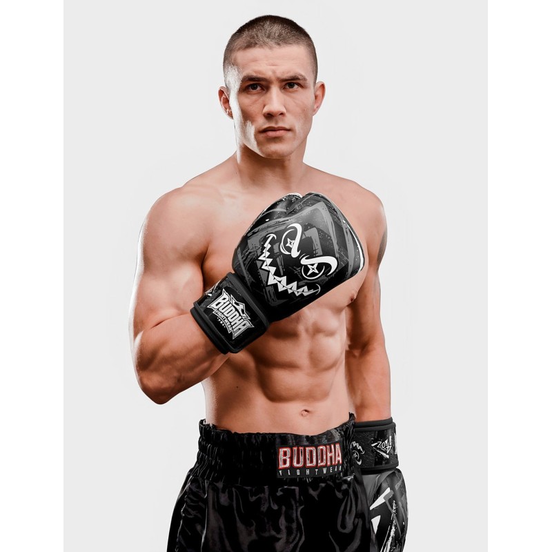 Gants de boxe et Muay Thai Buddha Creepy Vert Jaune Blanc