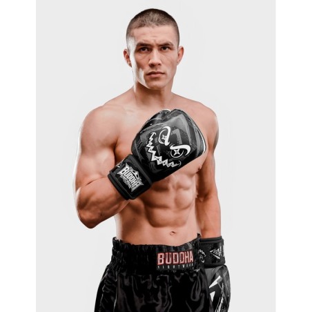 Gants de boxe et Muay Thai Buddha Creepy Vert Jaune Blanc