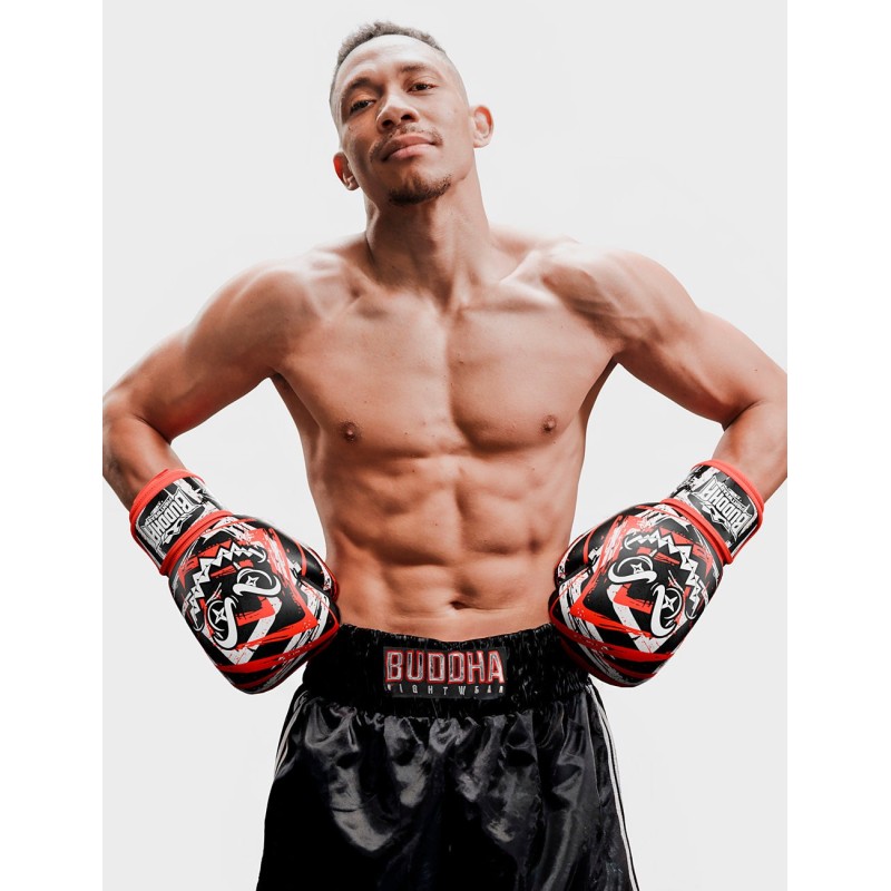 Gants de boxe et Muay Thai Buddha Creepy Vert Jaune Blanc