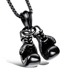 Gants de boxe en acier inoxydable Premium Noir
