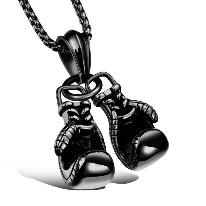 Gants de boxe en acier inoxydable Premium Noir