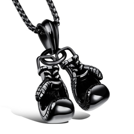 Gants de boxe en acier inoxydable Premium Noir