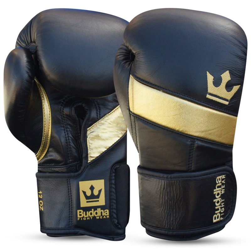 Gants de boxe Muay Thai Kick Boxing Epic Cuir Noir