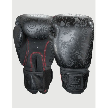 Gants de boxe Muay Thai Kick Boxing Mexicain Noir Mat