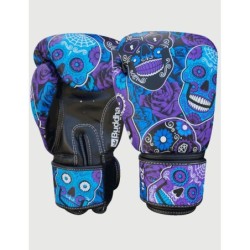 Gants de boxe Muay Thai Kick Boxing Fantasy Dragon Bleu