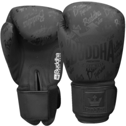 Gants de boxe Muay Thai Kick Boxing Top Premium Matte Black