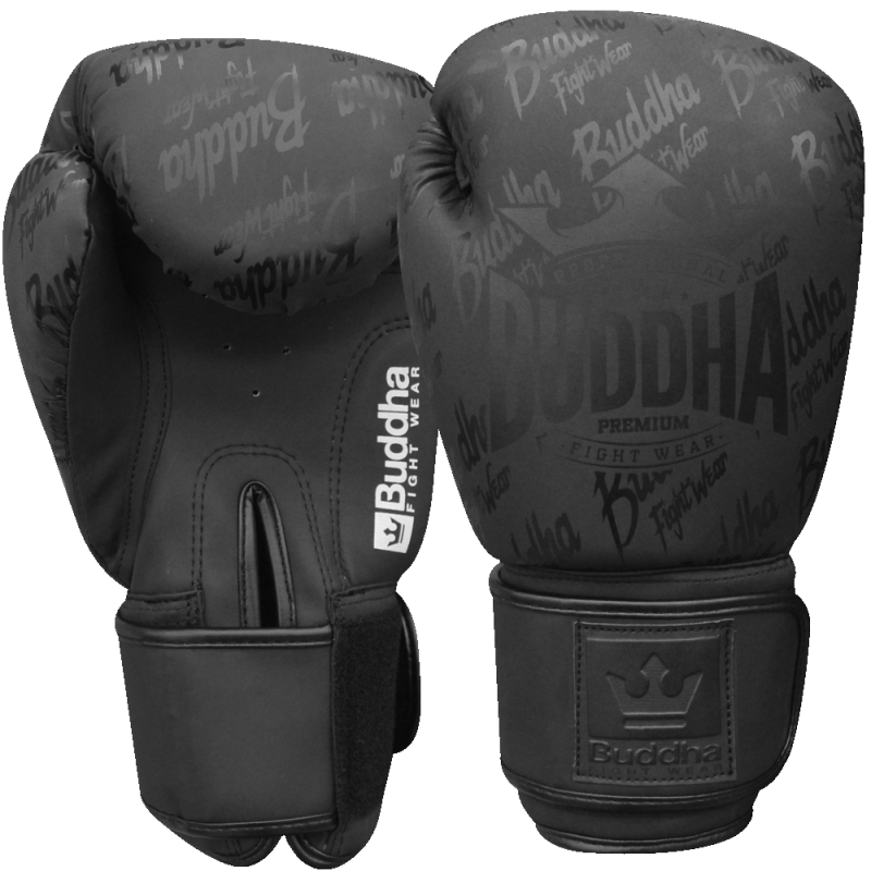 Gants de boxe Muay Thai Kick Boxing Top Premium Matte Black