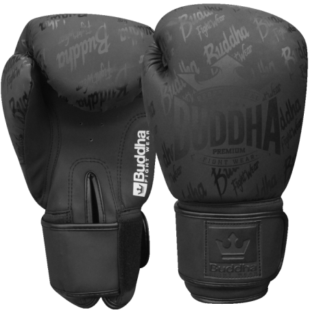 Gants de boxe Muay Thai Kick Boxing Top Premium Matte Black