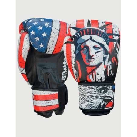 Gants de boxe Muay Thai Kick Boxing Fantasy Dragon Bleu