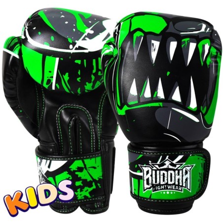 Guantes Infantiles Buddha Jaws Negro Verde