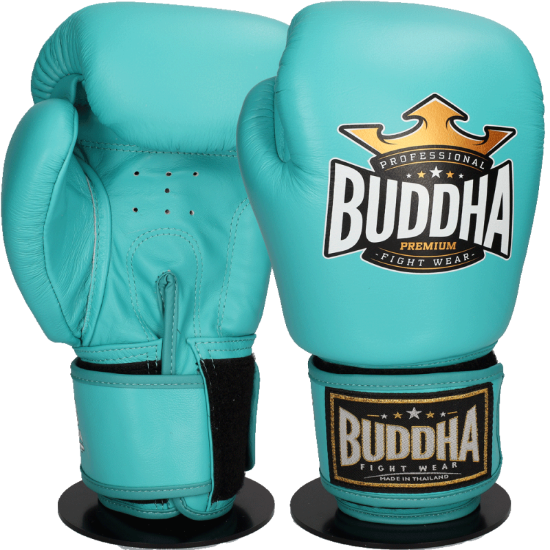 Thaïlande Gants en cuir bleu vert