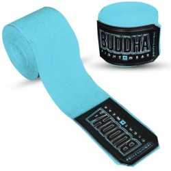 Bandage de boxe semi-élastique Coton Bleu Cyan Fluor