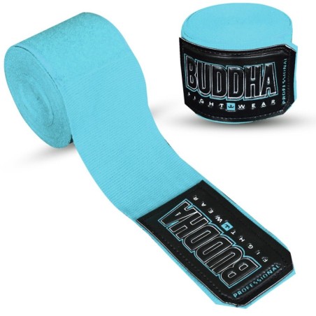 Bandage de boxe semi-élastique Coton Bleu Cyan Fluor