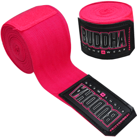 Bandage de boxe Semi Elastique Coton Fluor Rose
