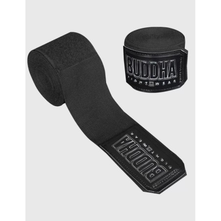 Bandages de boxe en coton semi-élastique Noir