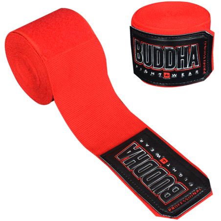 Bandage de boxe semi-élastique Bandage de boxe semi-élastique en coton rouge
