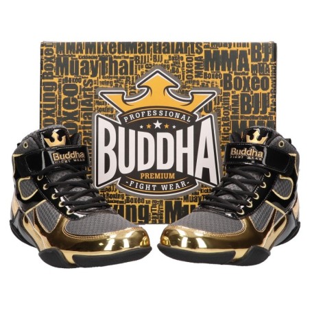 Chaussures de boxe Buddha One gris foncé-or