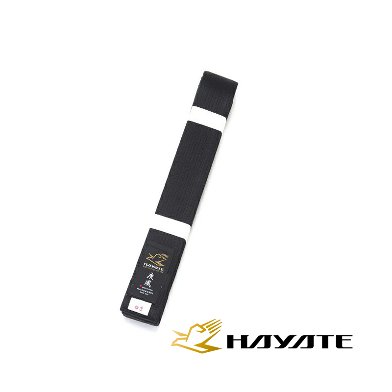 Hayate Karate Black Satin Belt