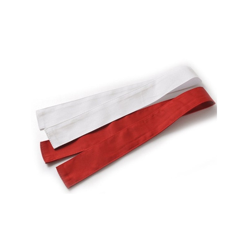 Kendo Tasuki - Red & White Set for Shiai