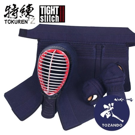 Tokuren Z Silver - Jissengata 4mm Orizashi Men Kote Tare Set