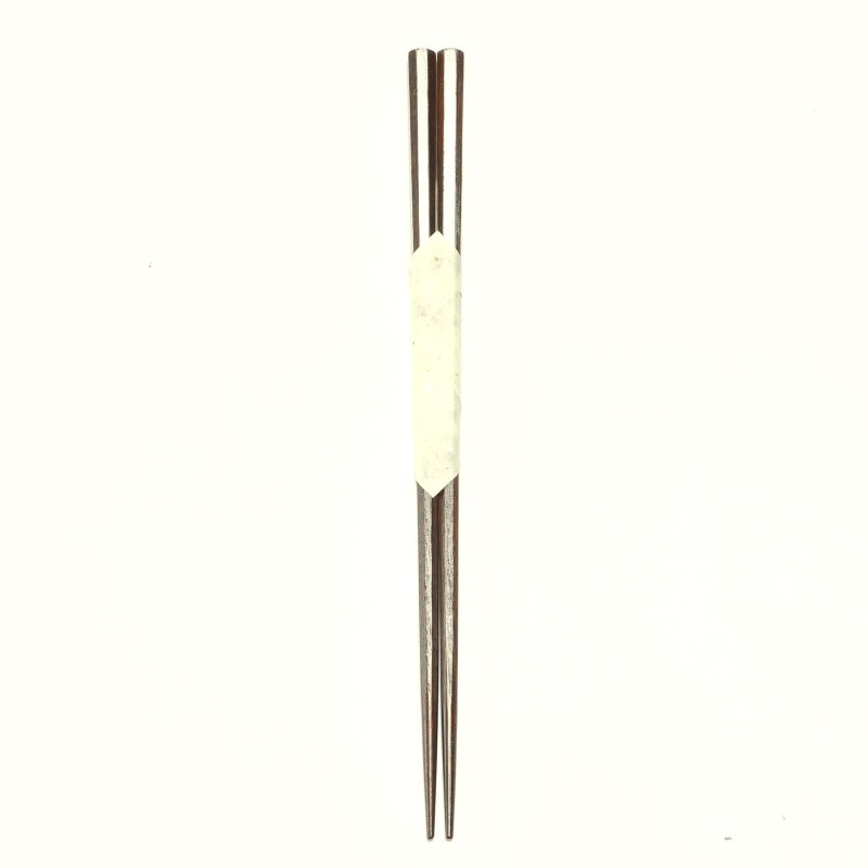 Wajima Lacquer Chopsticks  - Suri urushi Hakkaku Silver - 22.5cm