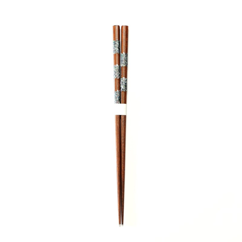 Wakasa Lacquer Chopsticks  - Kai ichimatsu - 23cm