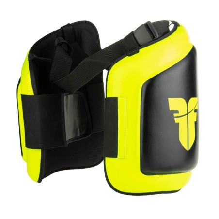Protège-cuisses de combat - noir/jaune