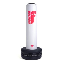 Sac de boxe autoportant Fighter YOUNG - blanc/rose