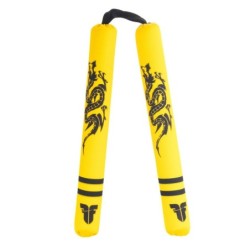 Nunchaku souple de combat - Dragon - jaune