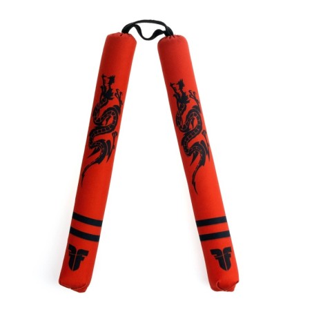 Nunchaku souple de combat - Dragon - rouge
