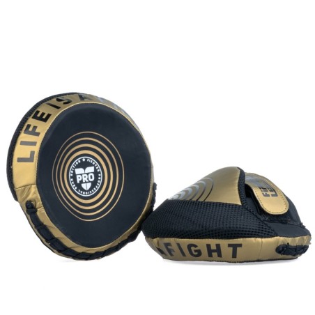 Bouclier rond Fighter Pro, petit format, noir/or, FSMPR-001-BG