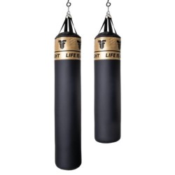 Sac de boxe Fighter Fitness 120 à 150 cm, noir/doré
