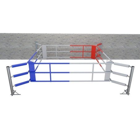 Bodenboxring Fighter Wall II mit 3 Seilen - 5m