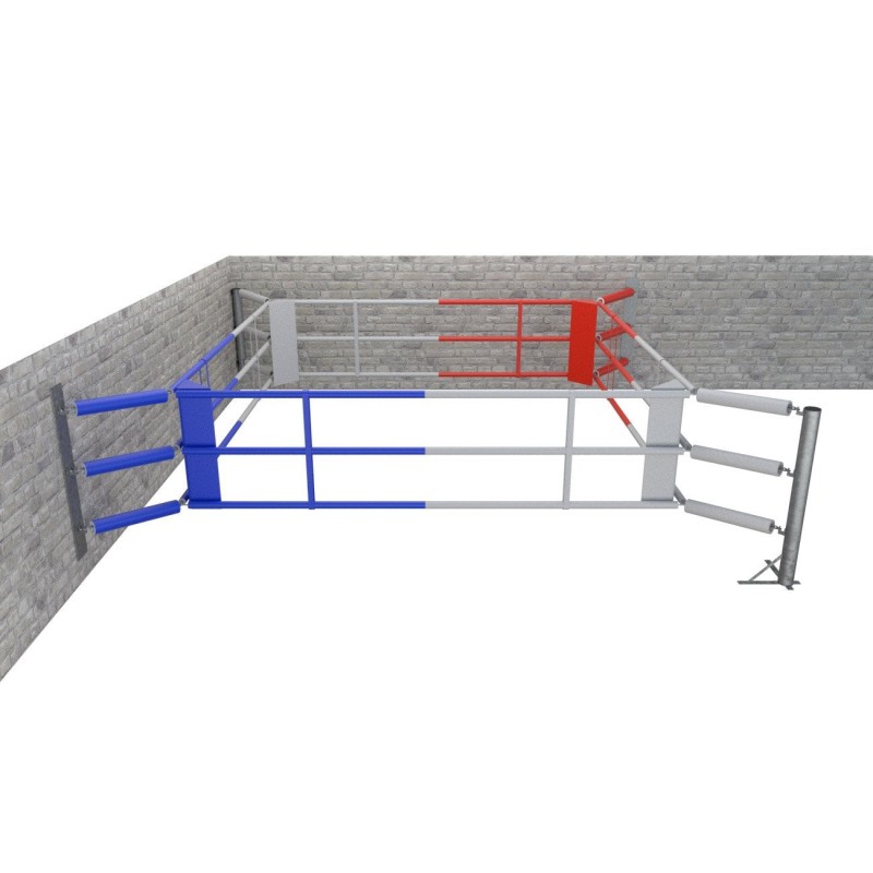 Bodenboxring Fighter Wall mit 3 Seilen - 5m