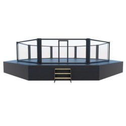MMA Competition Cage 7x7m + Buergersteig 1m - schwarz - Default Title