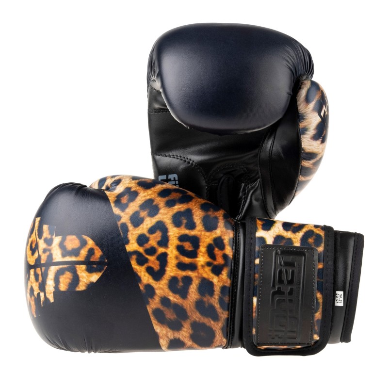 Fighter Boxhandschuhe Jungle Series - Leopard - 6 / Black / PU