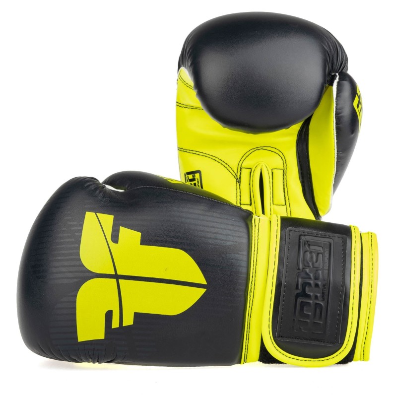 Fighter Boxhandschuhe SPEED - schwarz/gelb - 8